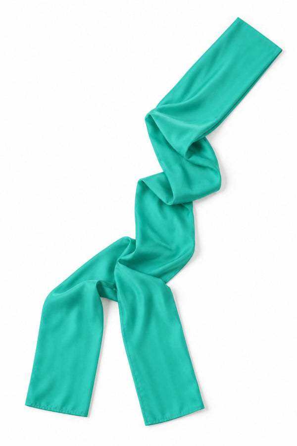 Teal Satin Scarf