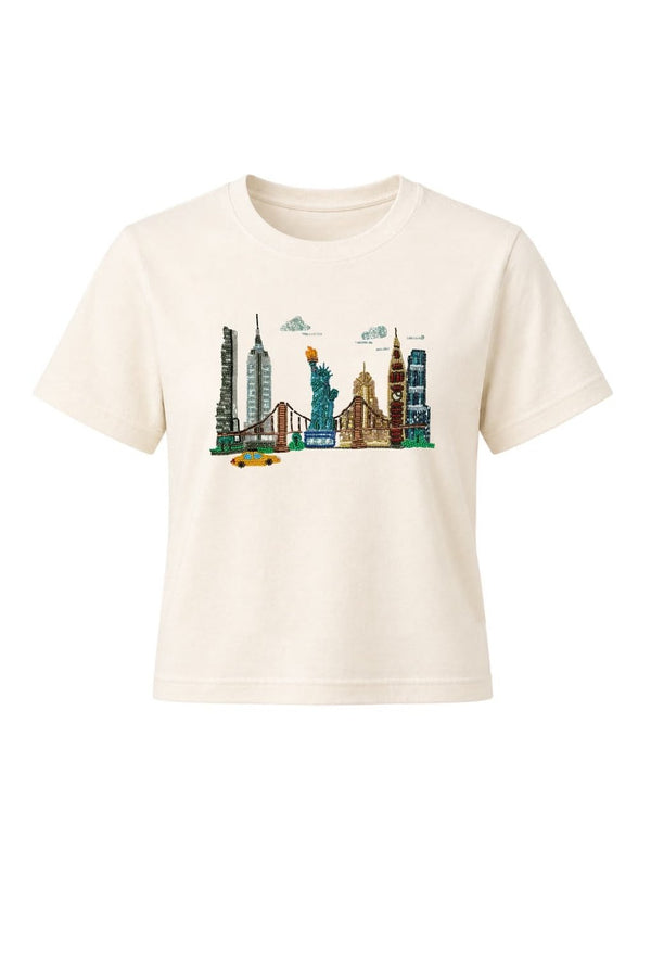NYC Skyline Beaded T-Shirt